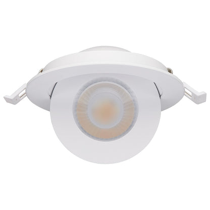 Nuvo Lighting Satco 4in 9W LED Gimbaled Downlight | White Trim Selectable CCT | Kitchen & Bathroom Recessed Light | 5 x 5 x 1 in, Dimmable | Model S11840