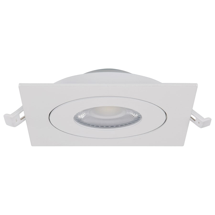 Nuvo Lighting S11841 5in 1-Light Recessed Downlight | Utility White Gimbaled LED | Kitchen & Basement Accent | 5 x 5 x 1 in, Dimmable | Model S11841