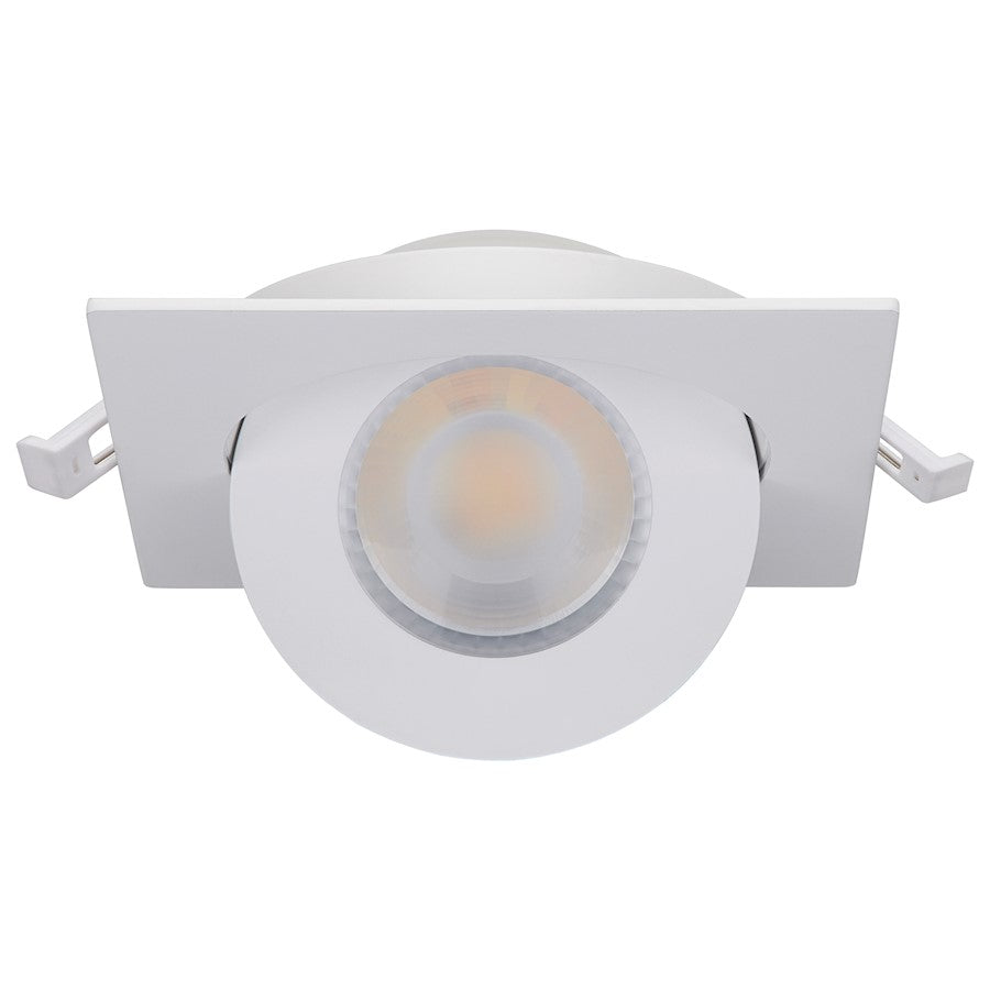 Nuvo Lighting S11841 5in 1-Light Recessed Downlight | Utility White Gimbaled LED | Kitchen & Basement Accent | 5 x 5 x 1 in, Dimmable | Model S11841