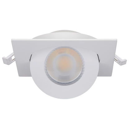 Nuvo Lighting S11841 5in 1-Light Recessed Downlight | Utility White Gimbaled LED | Kitchen & Basement Accent | 5 x 5 x 1 in, Dimmable | Model S11841