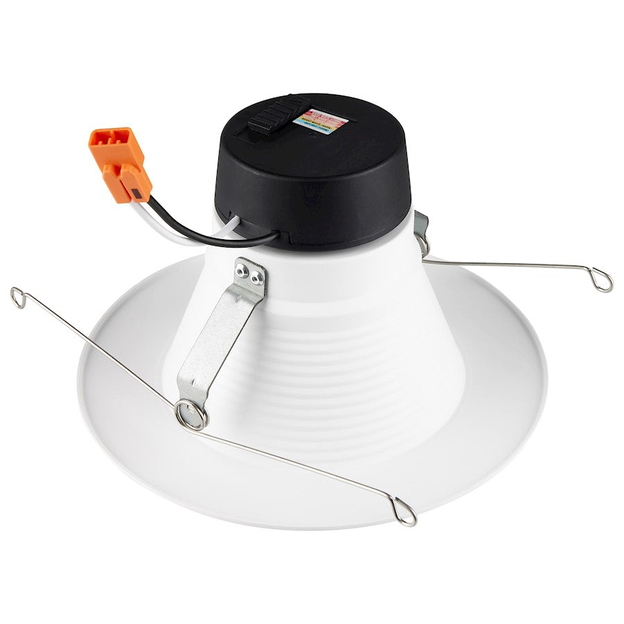 Nuvo Lighting S11845 6in Deep Baffle Recessed LED Downlight | Utility White Finish | Kitchen & Bathroom Recessed Light | 9W, 90 CRI, Wet | Model S11845