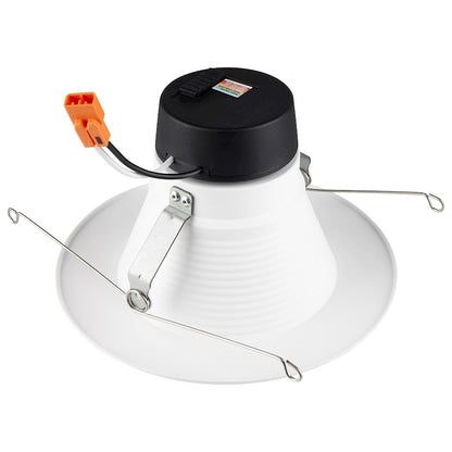 Nuvo Lighting S11845 6in Deep Baffle Recessed LED Downlight | Utility White Finish | Kitchen & Bathroom Recessed Light | 9W, 90 CRI, Wet | Model S11845