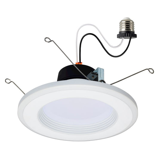 Nuvo Lighting S11846 7in Integrated LED Recessed Downlight | White Utility Finish with ColorQuick Technology | Kitchen & Bathroom Wet | Model S11846