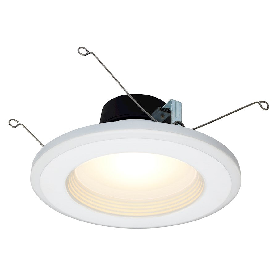 Nuvo Lighting S11846 7in Integrated LED Recessed Downlight | White Utility Finish with ColorQuick Technology | Kitchen & Bathroom Wet | Model S11846