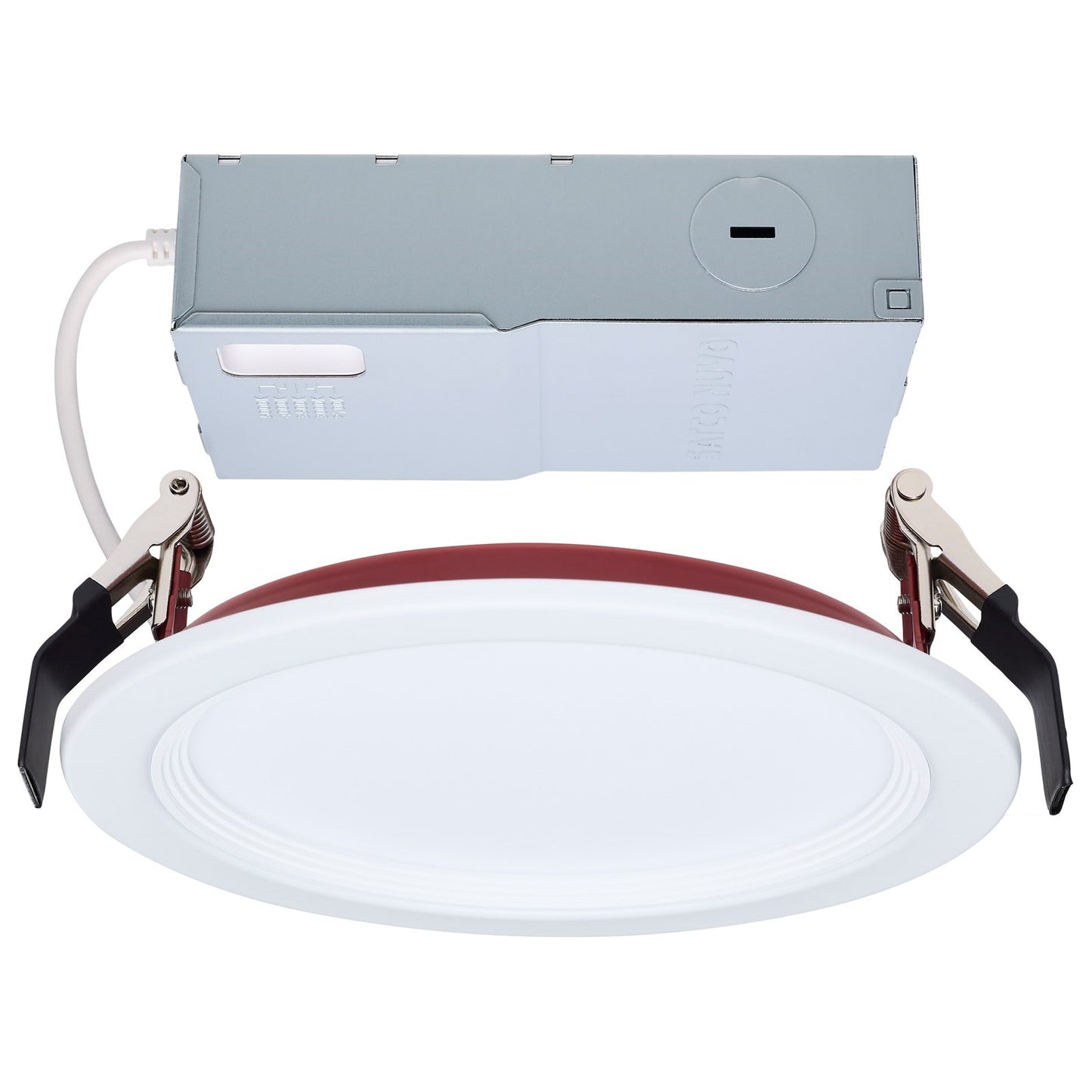 Nuvo Lighting S11867R1 6in Fire-Rated LED Downlight | Step Baffle White Finish | Kitchen & Living Room Recessed | Model S11867R1