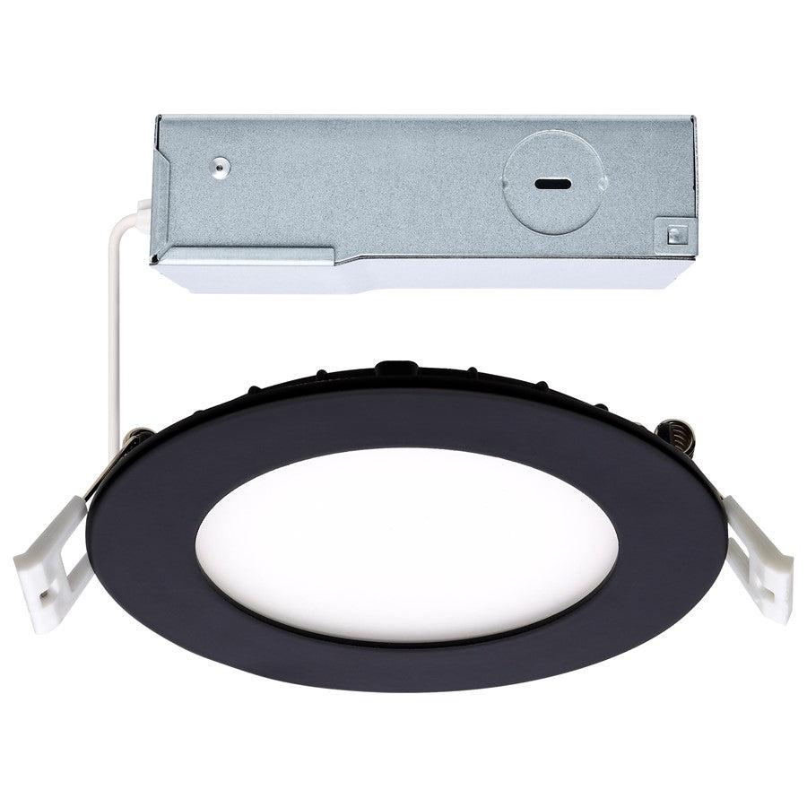 Nuvo Lighting Plus Series 4in LED Downlight | CCT Selectable Black Trim | Kitchen & Bathroom Recessed Light | 850 Lumens, 10W | Model S11874R1