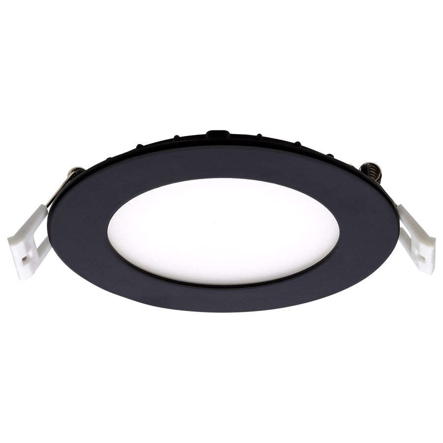 Nuvo Lighting Plus Series 4in LED Downlight | CCT Selectable Black Trim | Kitchen & Bathroom Recessed Light | 850 Lumens, 10W | Model S11874R1