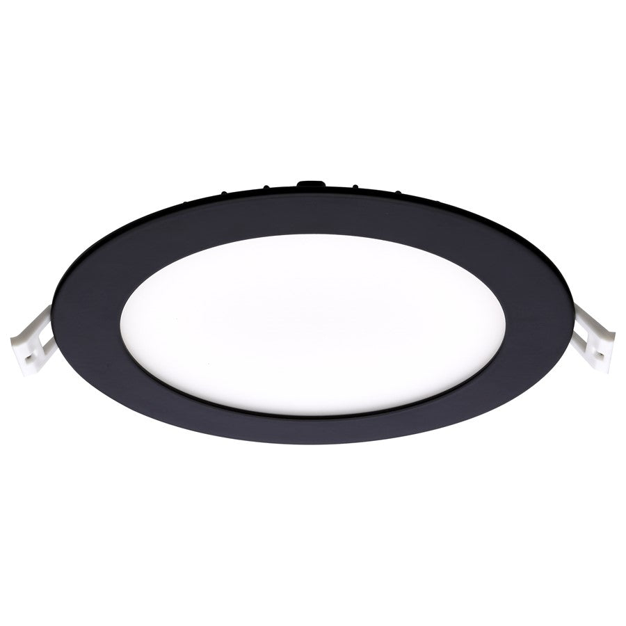 Nuvo Satco Plus Series 6in LED Downlight | CCT Selectable Black Utility Trim | Kitchen & Bathroom Recessed Light | 1050 Lumens, 12W | Model S11875R1