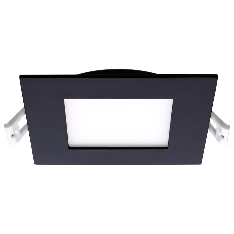 Nuvo Lighting Plus Series 4in Square LED Downlight | CCT Selectable Black Utility | Kitchen & Bathroom Recessed Light | 850 Lumens 10W | Model S11876R1