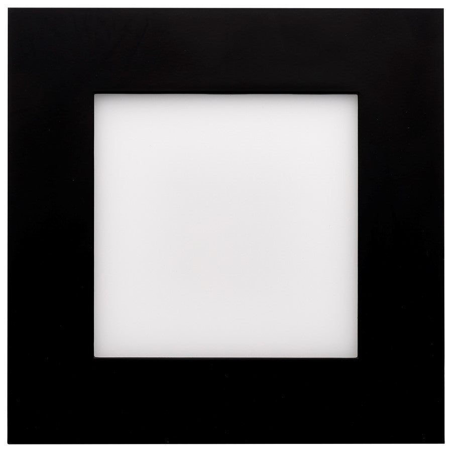 Nuvo Lighting Plus Series 6in Square LED Downlight | Selectable CCT Black Finish | Kitchen & Bathroom Recessed Light | 1050 Lumens, 12W | Model S11877R1