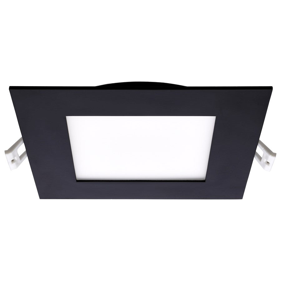 Nuvo Lighting Plus Series 6in Square LED Downlight | Selectable CCT Black Finish | Kitchen & Bathroom Recessed Light | 1050 Lumens, 12W | Model S11877R1