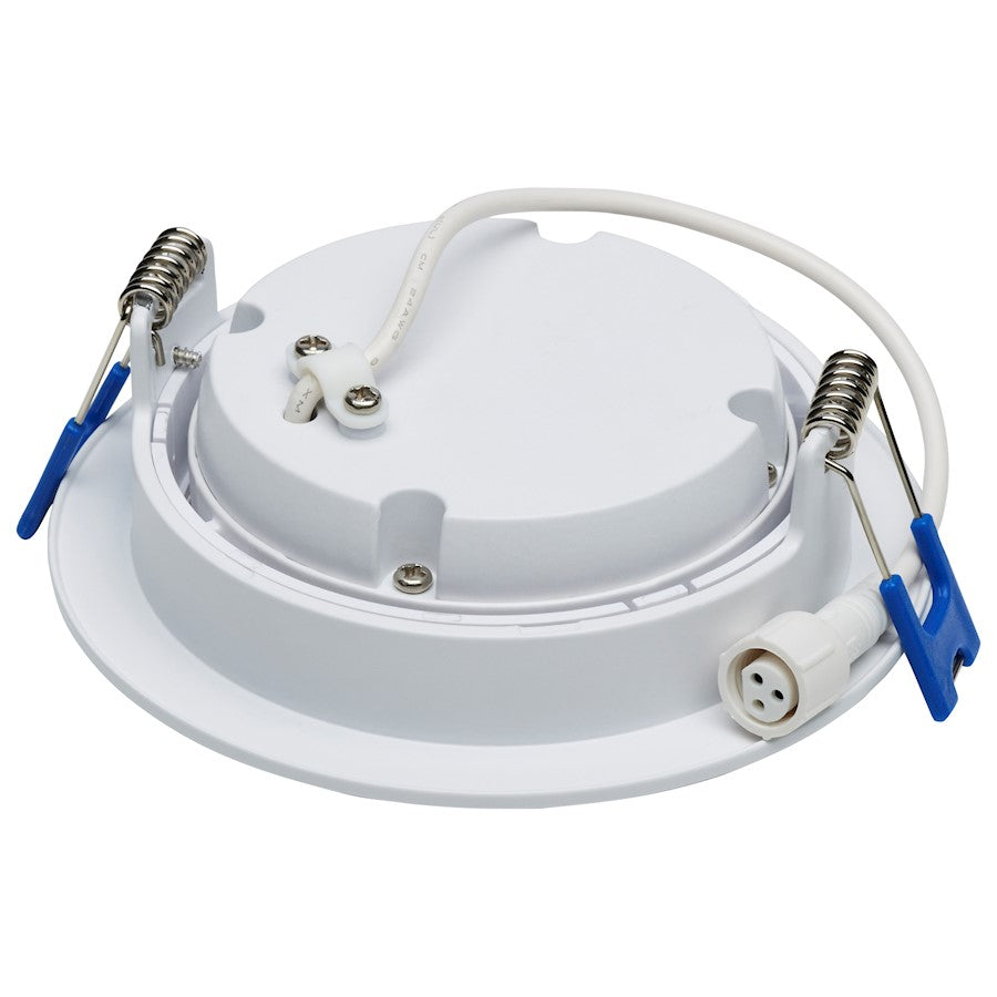 Nuvo Lighting 4in 11W Directional Downlight | Utility White | Damp-Rated Kitchen & Bathroom Recessed | 700 Lumens, 90 CRI, 5 CCT Selectable | Model S11878