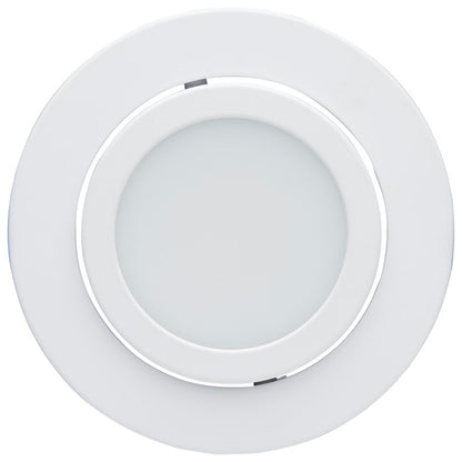 Nuvo Lighting 4in 11W Directional Downlight | Utility White | Damp-Rated Kitchen & Bathroom Recessed | 700 Lumens, 90 CRI, 5 CCT Selectable | Model S11878