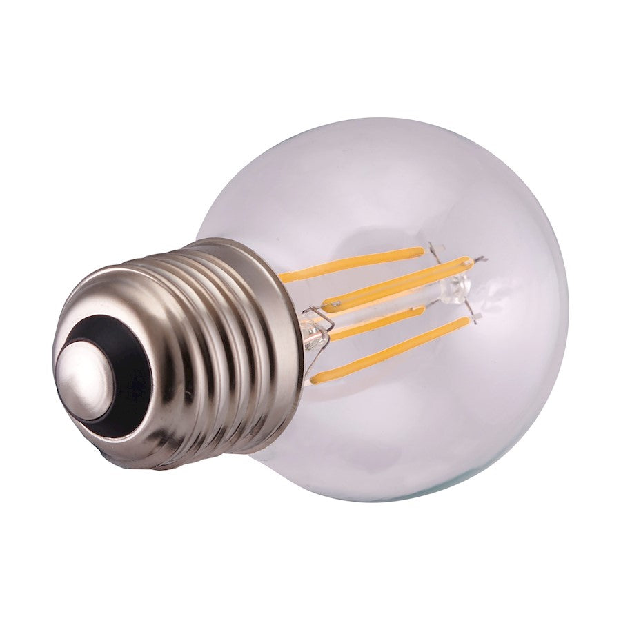 Nuvo Lighting Satco 5.5W G16.5 LED Bulb | Clear Dimmable 2700K Warm White | Indoor & Damp Location Accent Light | 500 Lumens, 80 CRI, E26 | Model S12102