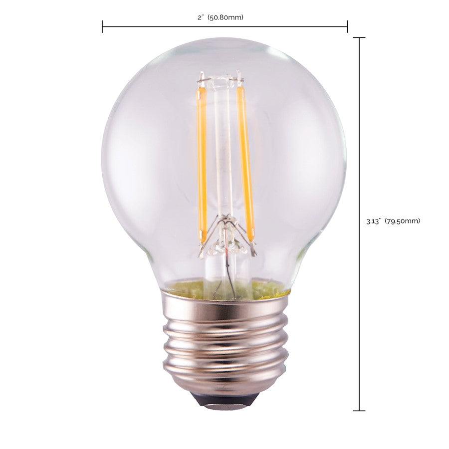 Nuvo Lighting Satco 5.5W G16.5 LED Bulb | Clear Dimmable 2700K Warm White | Indoor & Damp Location Accent Light | 500 Lumens, 80 CRI, E26 | Model S12102