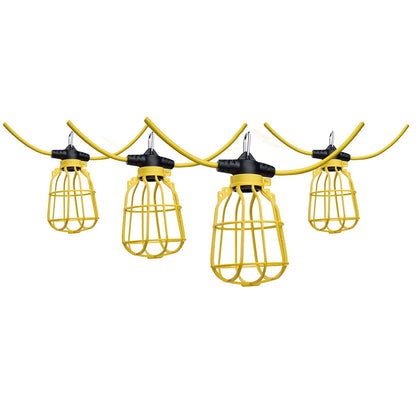 Nuvo 50' Temporary String Light E26 Plastic Cages Lamps not included