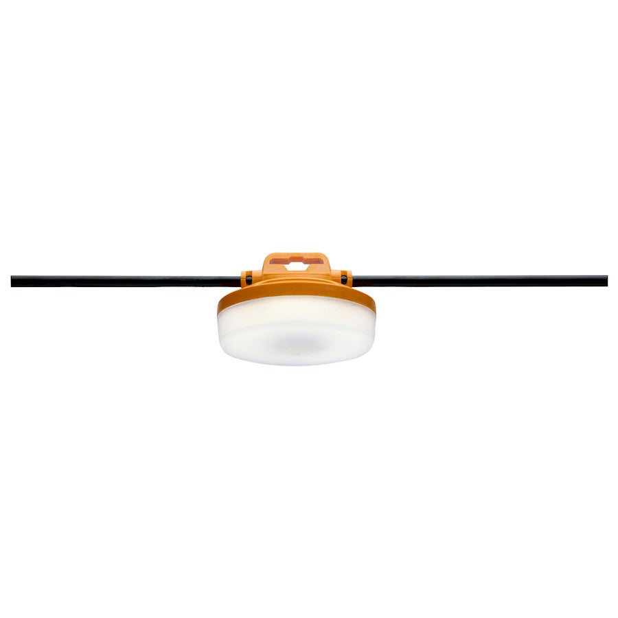 Nuvo Lighting S13168 50ft 5-Light LED String Light | Orange Utility Outdoor Construction Light | Jobsite & Temporary Lighting | 7000 Lumens | Model S13168
