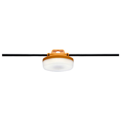 Nuvo Lighting S13168 50ft 5-Light LED String Light | Orange Utility Outdoor Construction Light | Jobsite & Temporary Lighting | 7000 Lumens | Model S13168