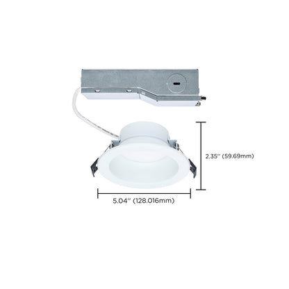 Nuvo Performer 4in 12W LED Downlight | Utility Matte White | Kitchens & Commercial Spaces | 1100 Lumens, 0-10V Dimmable, Wet Rated | Model S13510