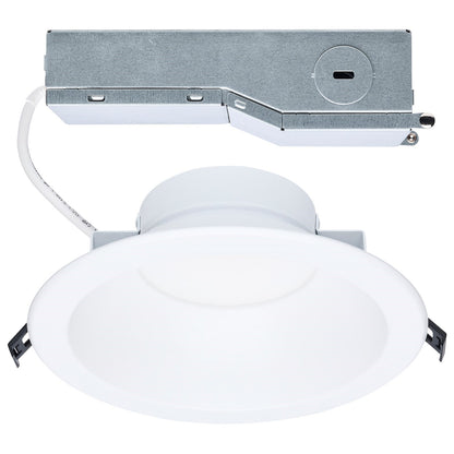 Nuvo Performer 8in Round LED Downlight | Utility Matte White | Commercial & Residential Recessed | 30W/22W/16W Selectable | Model S13512