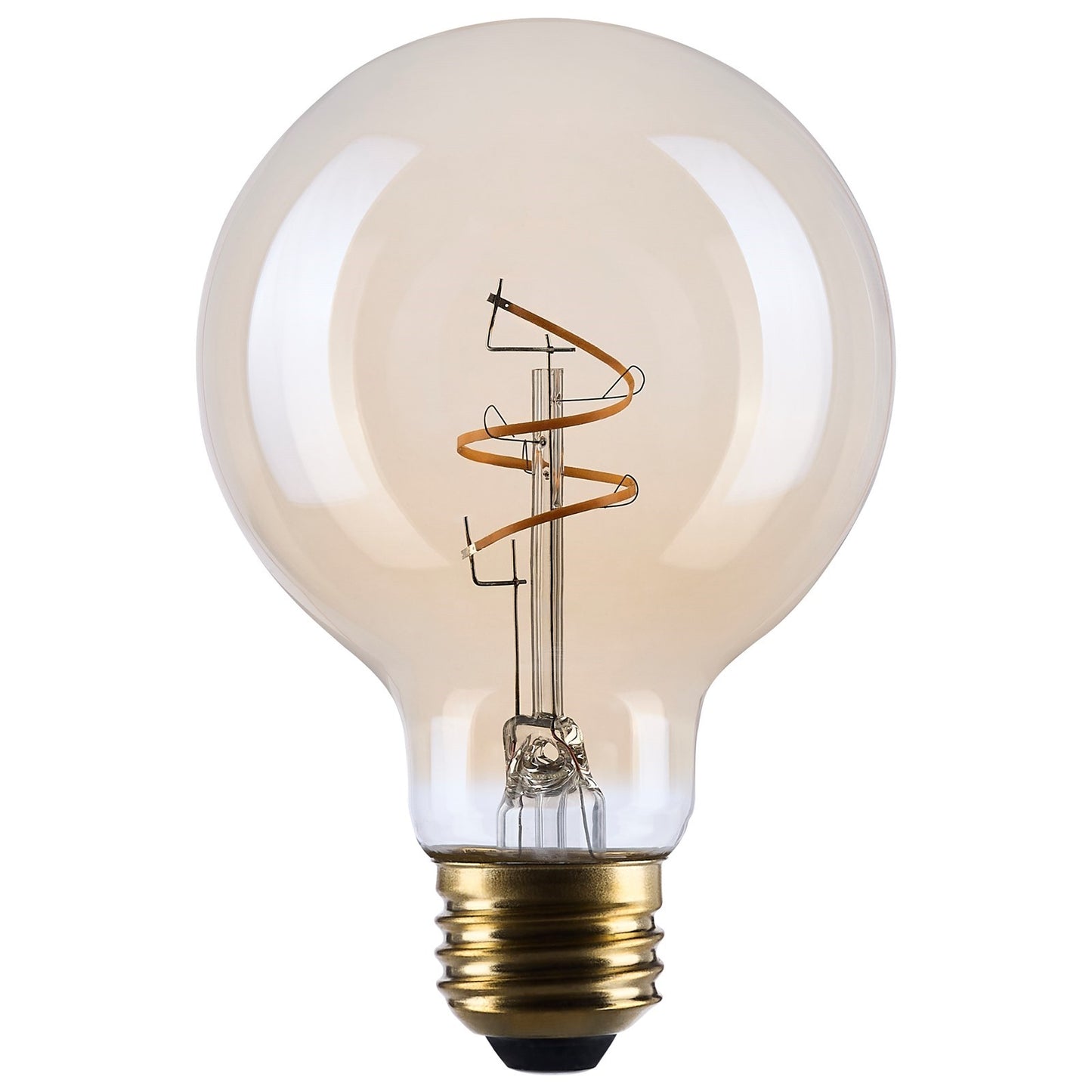 Nuvo Lighting S14210 G25 LED Bulb | Amber Glass Spiral Filament | Restaurants & Hospitality | 300 Lumens, 2000K, Dimmable | Model S14210