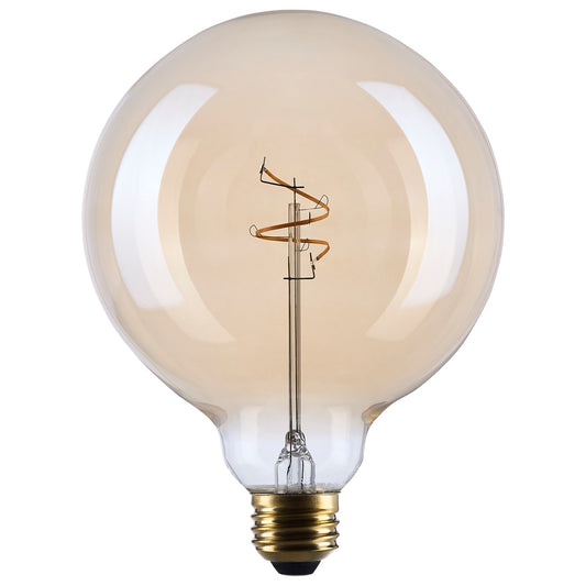 Nuvo Lighting S14214 G40 LED Bulb 3.5W | Vintage Amber Glass Spiral Filament | Restaurants & Hospitality | 300 Lumens, 2000K, Dimmable | Model S14214