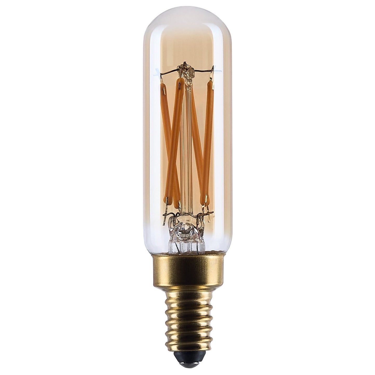 Nuvo Lighting S14217 T6 LED Bulb 5.5W | Vintage Amber Glass Spiral Filament | Restaurants & Hospitality | 500 Lumens, 2000K, Dimmable | Model S14217