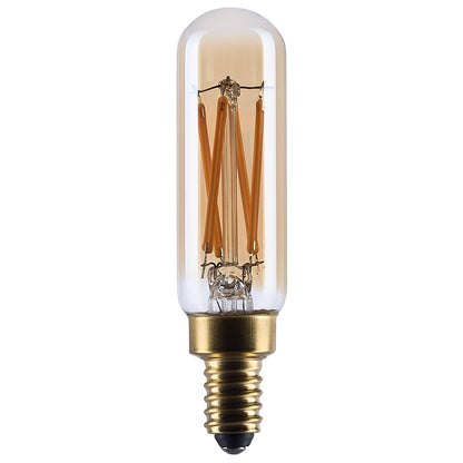 Nuvo Lighting S14217 T6 LED Bulb 5.5W | Vintage Amber Glass Spiral Filament | Restaurants & Hospitality | 500 Lumens, 2000K, Dimmable | Model S14217