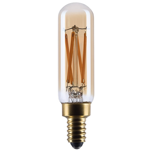 Nuvo Lighting S14217 T6 LED Bulb 5.5W | Vintage Amber Glass Spiral Filament | Restaurants & Hospitality | 500 Lumens, 2000K, Dimmable | Model S14217