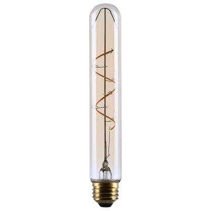 Nuvo Lighting S14229 3.5W T9 LED Bulb | Amber Glass Spiral Filament | 2000K Warm White, Dimmable, Wet Rated | 300 Lumens, E26 Base | Model S14229