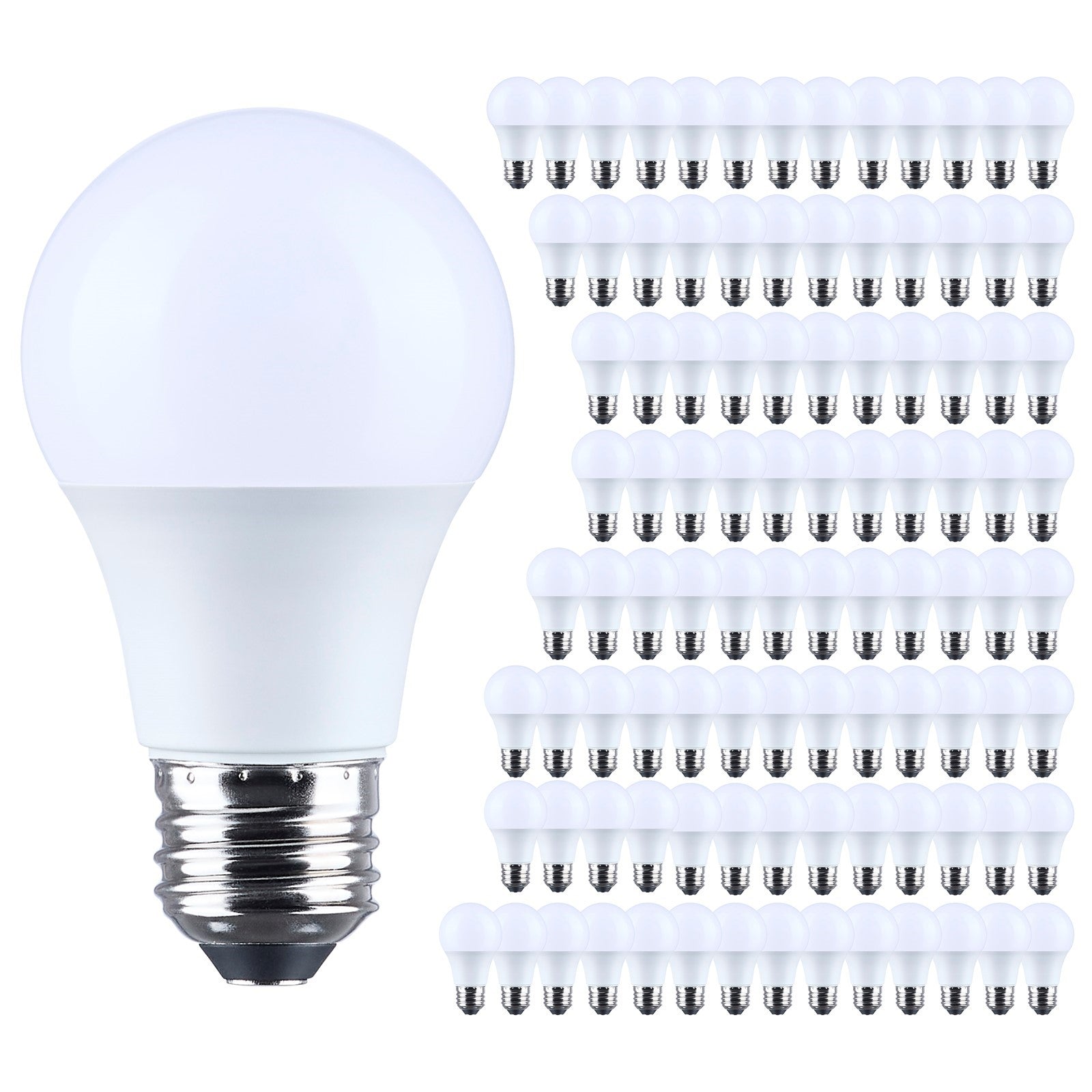 Nuvo Lighting 8.5W LED A19 2700K Plastic 120V 100-Pack, Frost