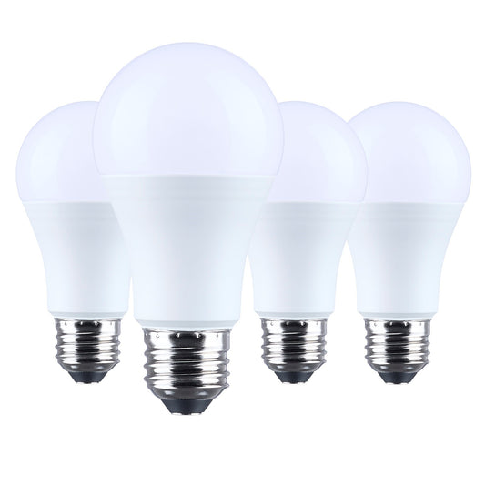 Nuvo Lighting 15W LED A19 4000K Plastic 120V 4-Pack, Frost