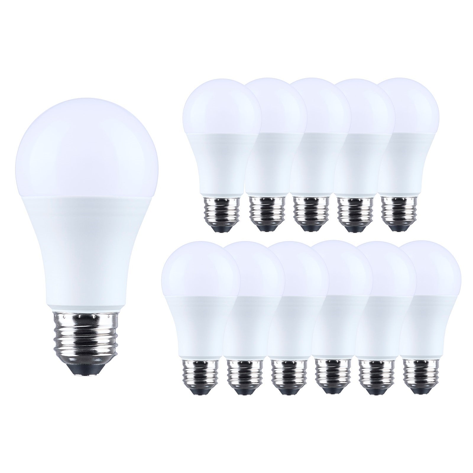 Nuvo Lighting 15W LED A19 5000K Plastic 120V 12-Pack, Frost