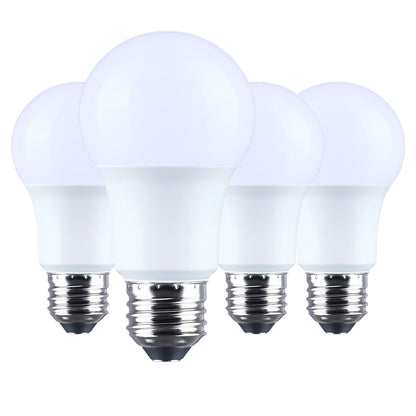 Nuvo Lighting 9.8W LED A19 2700K Plastic 120V 4-Pack, Frost