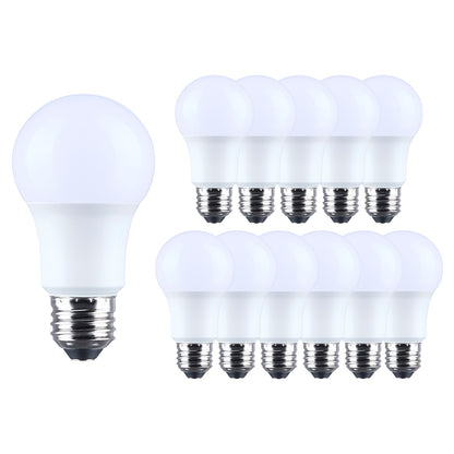 Nuvo Lighting 9.8W LED A19 4000K Plastic 120V 12-Pack, Frost