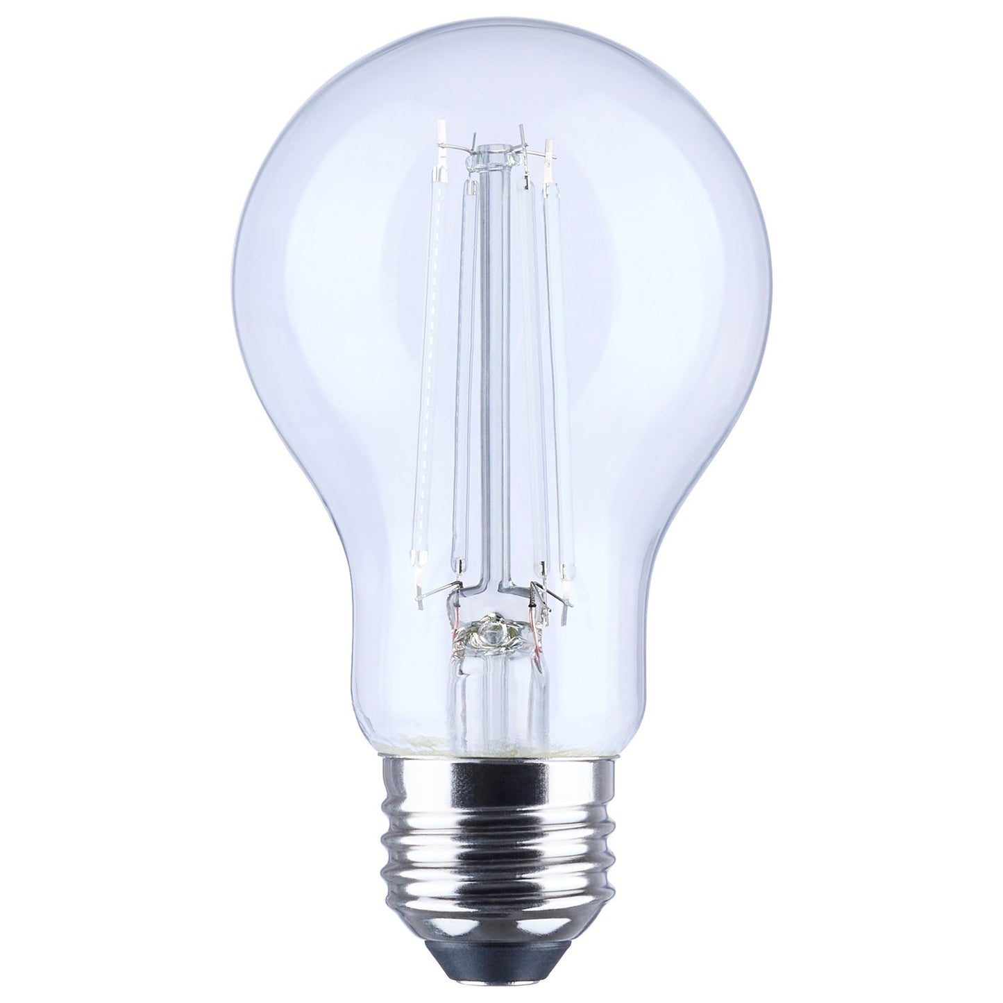 Nuvo 8W LED A19 Straight Filament Blue Light Glass 120V 1-Pack, Clear
