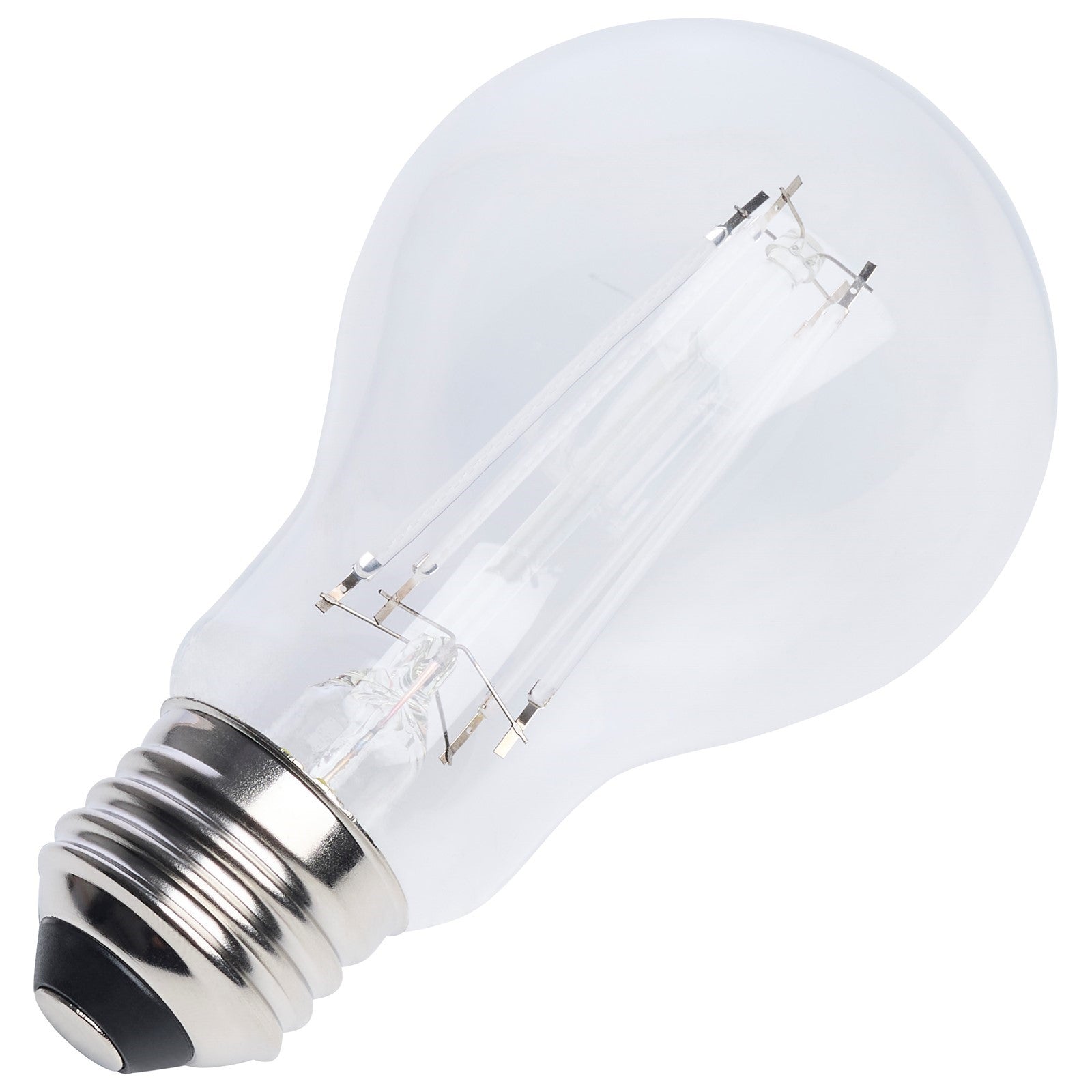 Nuvo 8W LED A19 Straight Filament Blue Light Glass 120V 1-Pack, Clear