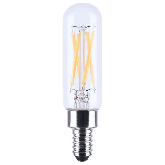 Nuvo Lighting S21382 4W T6 LED Bulb | Vintage Clear Glass Candelabra Base | Dimmable for Chandeliers & Sconces | 4000K Cool White, 400 | Model S21382