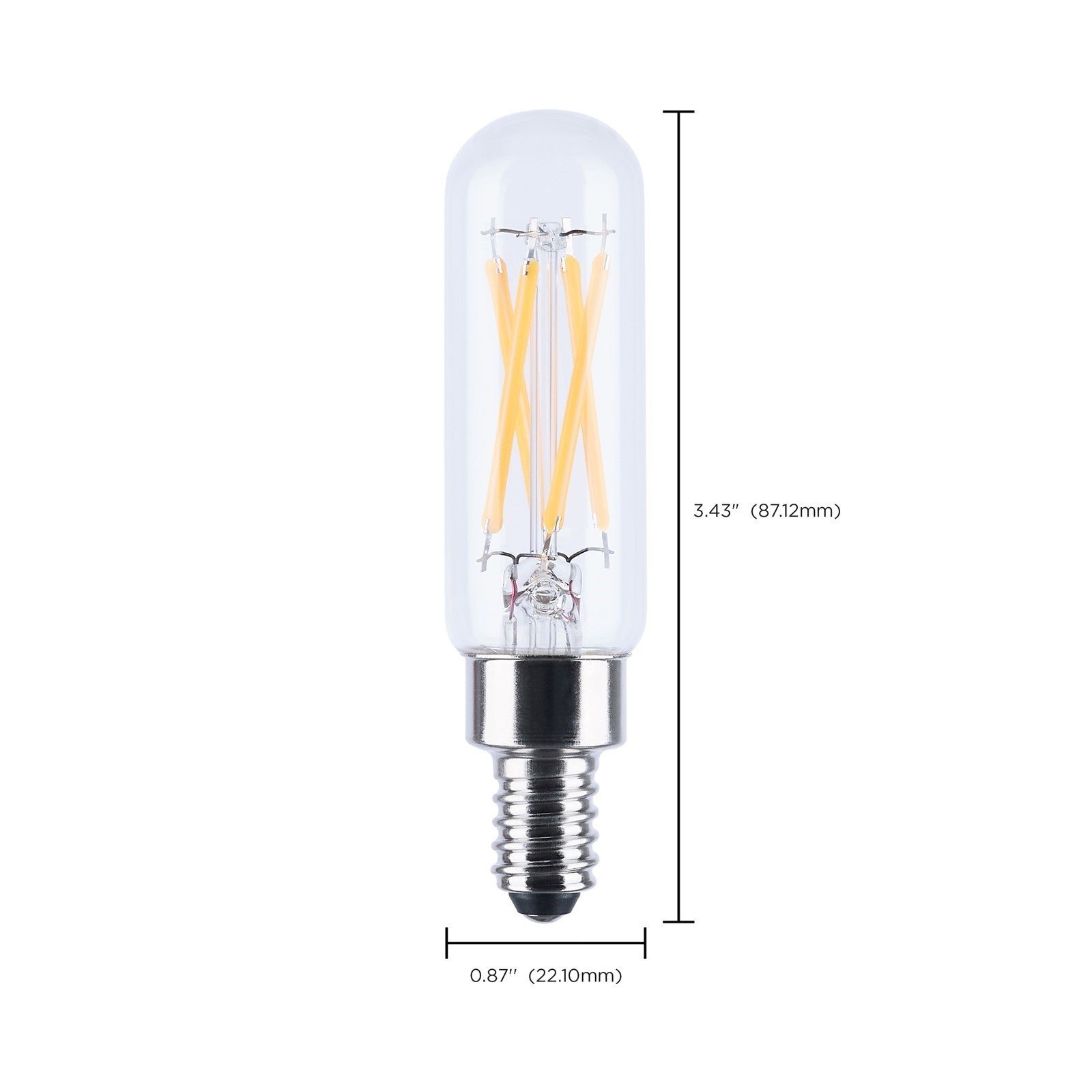 Nuvo Lighting S21382 4W T6 LED Bulb | Vintage Clear Glass Candelabra Base | Dimmable for Chandeliers & Sconces | 4000K Cool White, 400 | Model S21382