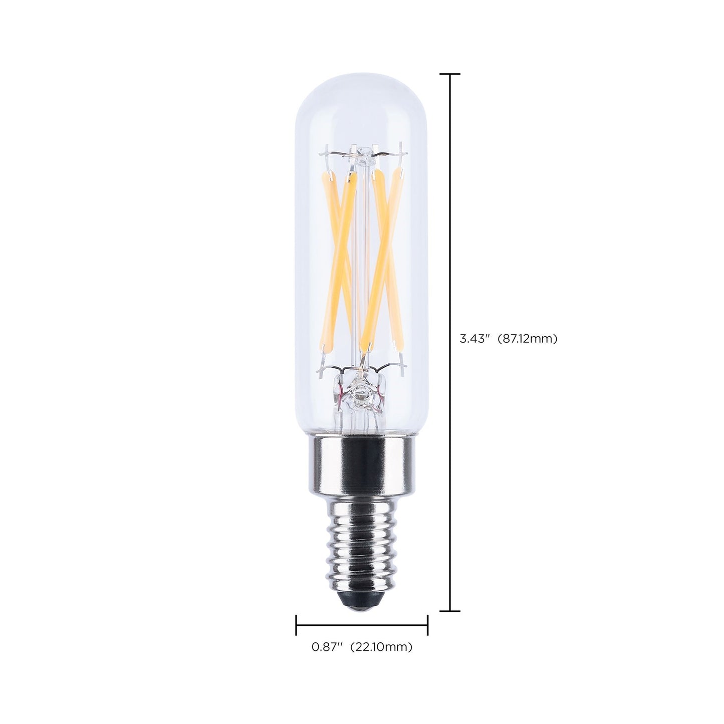 Nuvo Lighting S21383 4W T6 LED Bulb | Vintage Clear Glass Candelabra Base | Dimmable for Chandeliers & Sconces | 5000K Natural Light | Model S21383