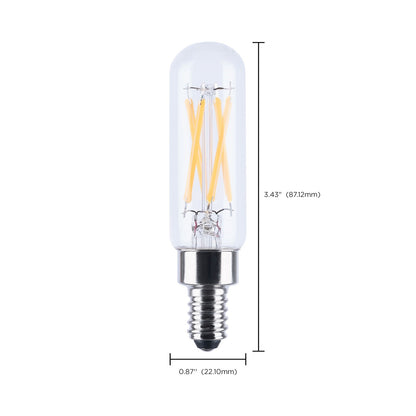 Nuvo Lighting S21383 4W T6 LED Bulb | Vintage Clear Glass Candelabra Base | Dimmable for Chandeliers & Sconces | 5000K Natural Light | Model S21383