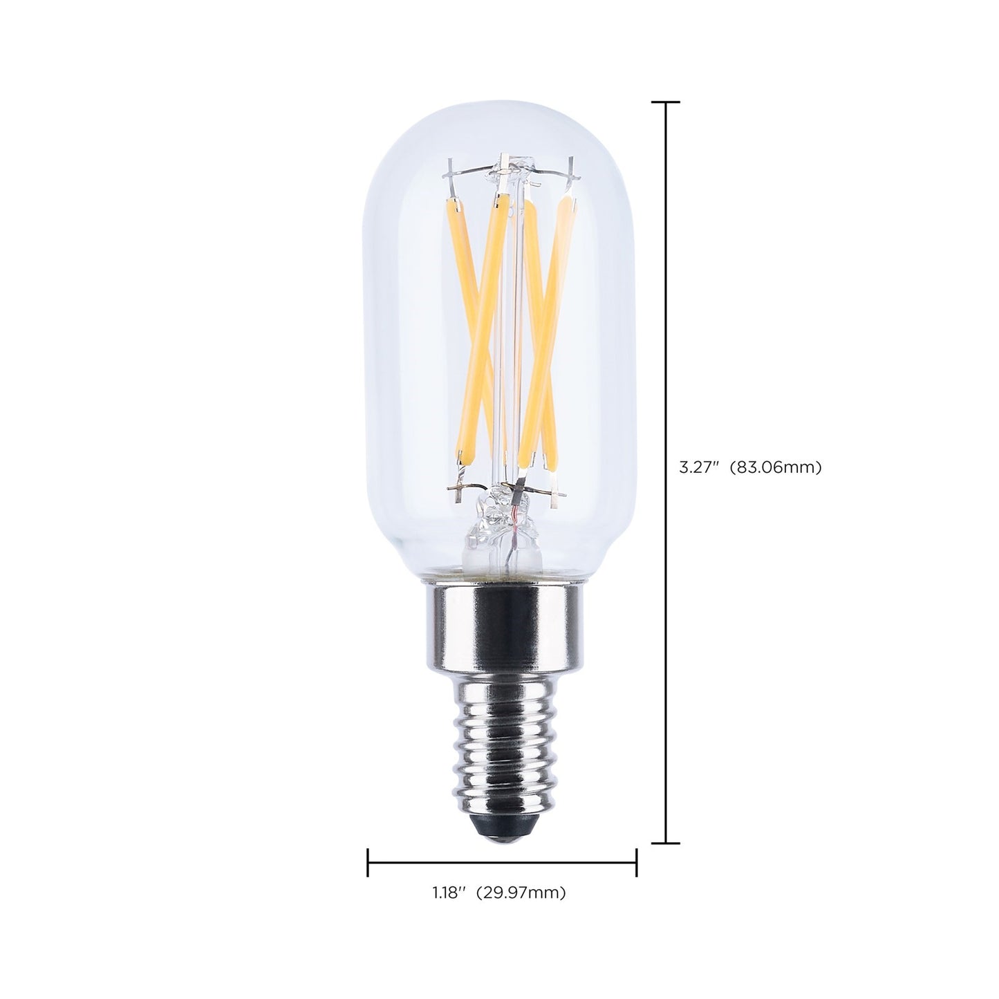 Nuvo Lighting S21384 5W T9 LED Bulb | Vintage Clear Glass Candelabra Base | Dimmable for Chandeliers & Sconces | 2700K Warm White, 550 | Model S21384