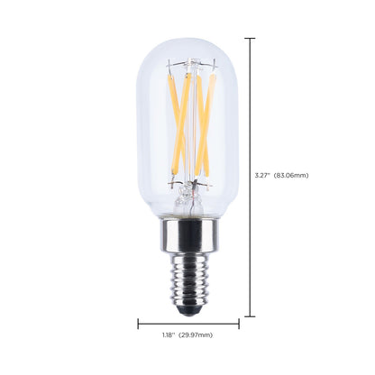 Nuvo Lighting S21385 5W T9 LED Bulb | Clear Glass, 3000K Soft White | Candelabra Base for Chandeliers & Sconces | 550 Lumens | Model S21385