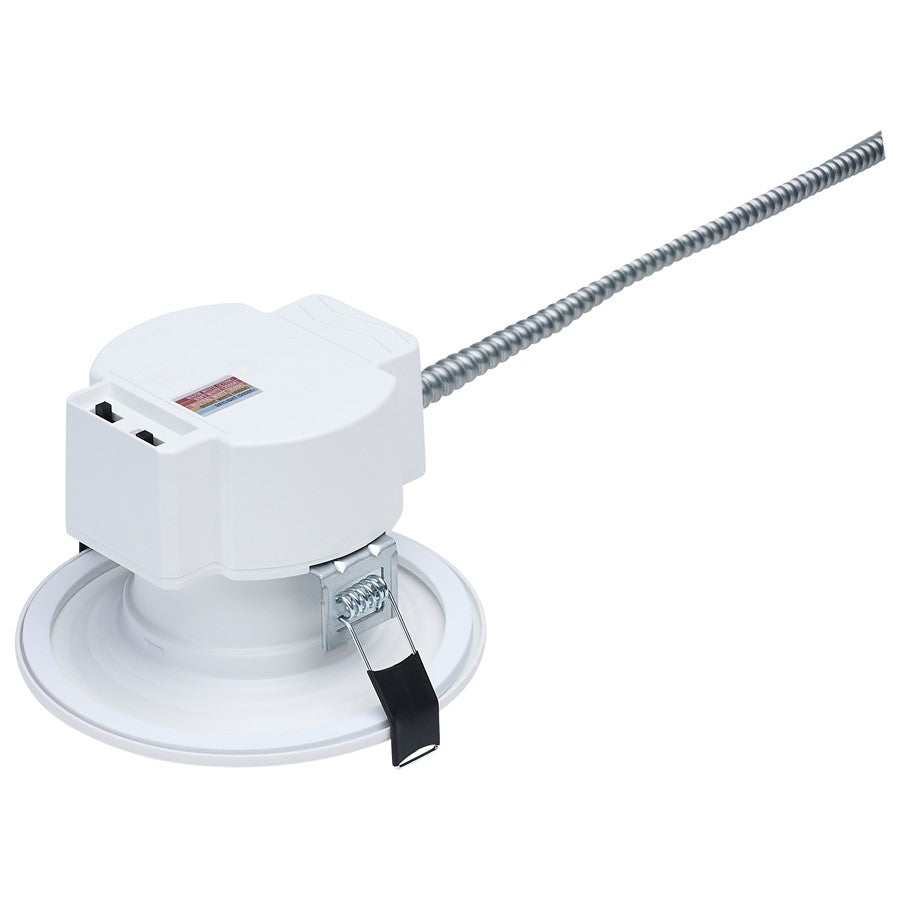 Nuvo Satco Plus Series 4in LED Recessed Downlight | Field-Selectable CCT & Wattage White Aluminum | Commercial & Residential Ceilings | Model S21600