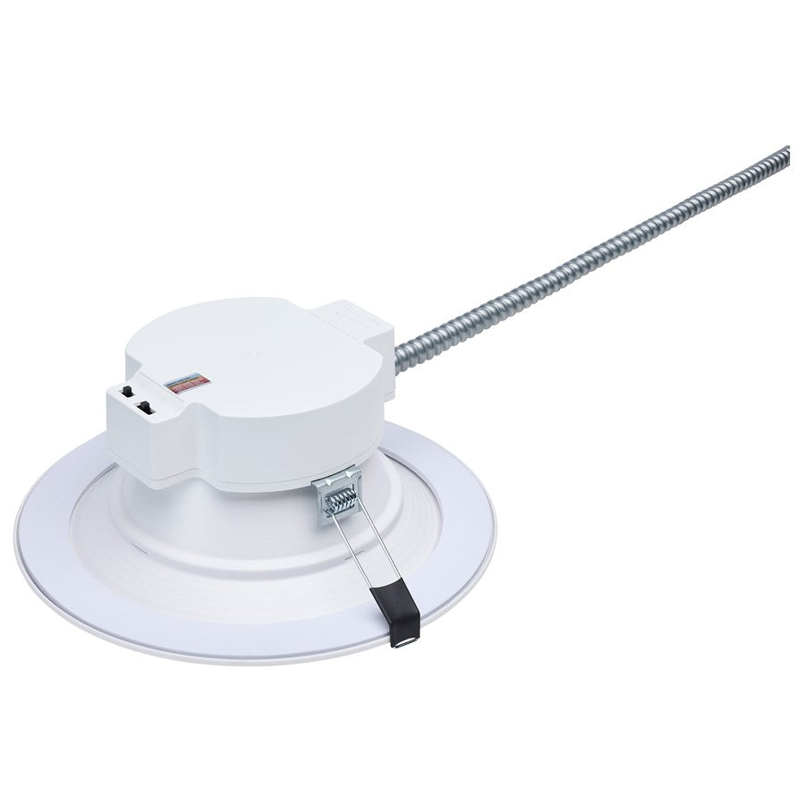 Nuvo Satco Plus Series 6in LED Recessed Downlight | White Utility Finish | Damp-Rated Kitchen & Bathroom | 2200 Lumens, 2700K-5000K | Model S21601