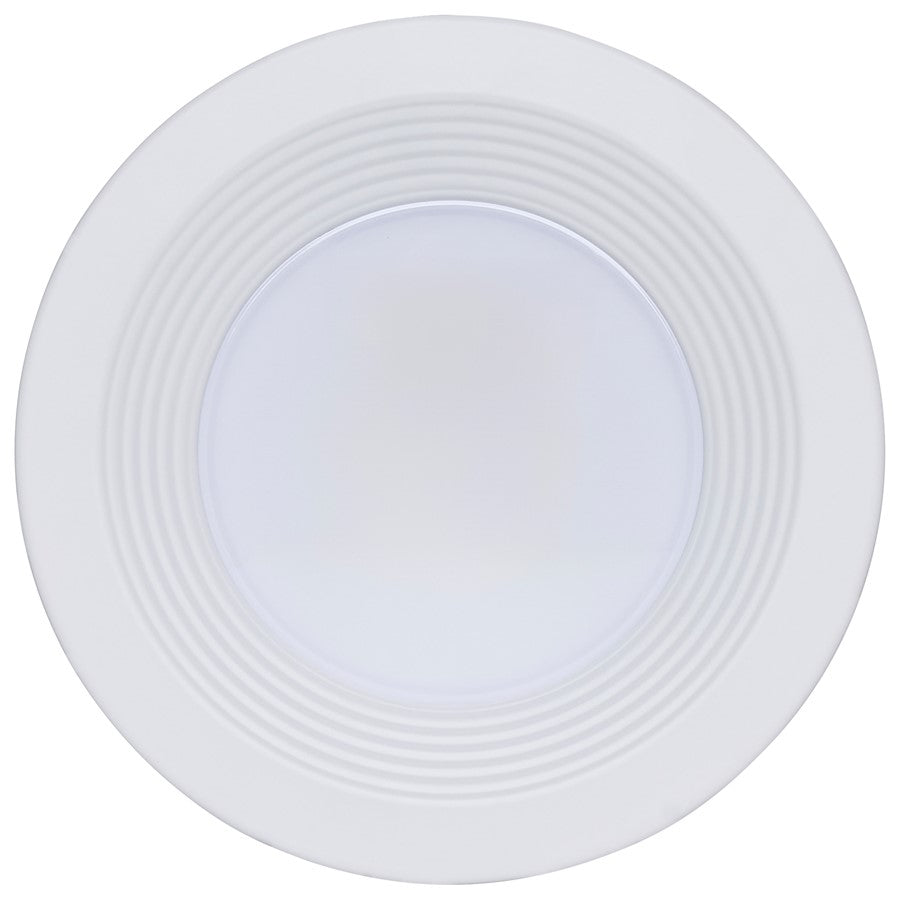 Nuvo Satco Plus Series 6in LED Recessed Downlight | White Utility Finish | Damp-Rated Kitchen & Bathroom | 2200 Lumens, 2700K-5000K | Model S21601