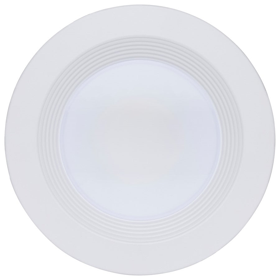 Nuvo Satco Plus Series 8in LED Recessed Downlight | Utility White Aluminum Regressed Baffle | Commercial & Residential Ceilings | 3200 | Model S21602