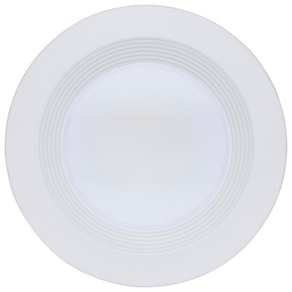 Nuvo Satco Plus Series 8in LED Recessed Downlight | Utility White Aluminum Regressed Baffle | Commercial & Residential Ceilings | 3200 | Model S21602
