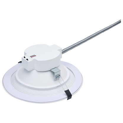 Nuvo Lighting S21603 10in Field-Selectable LED Downlight | White Utility Finish | Damp Location Recessed Light | 11 x 11 x 4 in | Model S21603