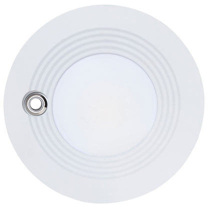 Nuvo Satco Plus Series 4in LED Downlight | Utility White Painted Aluminum Regressed Baffle | Commercial & Office Recessed Lighting | 1200 | Model S21604